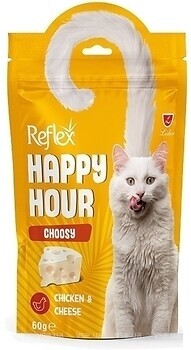 Фото Reflex Plus Adult Cat Happy Hour Choosy Treat Chicken & Cheese 60 г