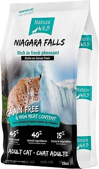 Фото Natura Wild Niagara Falls Sensitive Cat Rich in Pheasant 12 кг