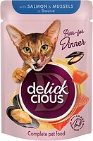 Фото Delickcious Purr-for Dinner with Salmon & Mussels in Sauce 85 г