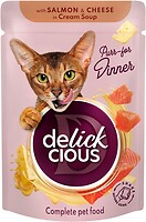 Фото Delickcious Purr-for Dinner with Salmon & Cheese in Cream Soup 85 г