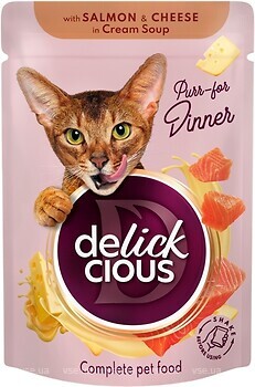 Фото Delickcious Purr-for Dinner with Salmon & Cheese in Cream Soup 85 г