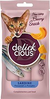 Фото Delickcious Nose-licking Creamy Snack Sardine Flavoured with Pumpkin 4x15 г