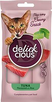 Фото Delickcious Nose-licking Creamy Snack Tuna Flavoured with Aloe 4x15 г