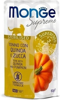 Фото Monge Supreme Sterilised Tuna with Quinoa and Pumpkin 80 г