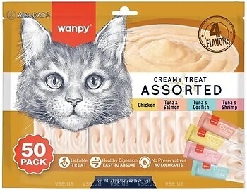 Фото Wanpy Creamy Treat Assorted 50x14 г