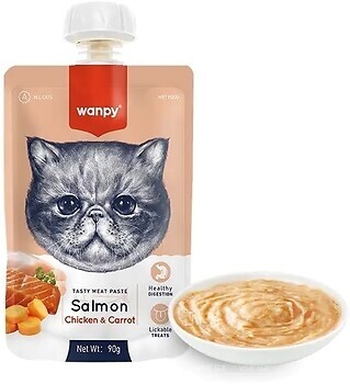 Фото Wanpy Tasty Meat Paste Salmon Chicken & Carrot 90 г (RAC-40)