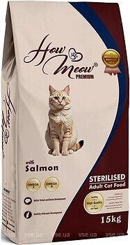 Фото How Meow Premium Sterilised Salmon 15 кг