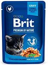 Фото Brit Premium Cat Pouches for Kitten Chicken Chunks 12x100 г