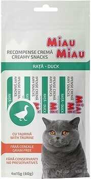 Фото Miau Miau Creamy Lickable Treats Duck 4x15 г