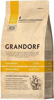 Фото Grandorf Adult Sterilized 4 Meat 8 кг