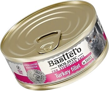 Фото Basttet'o Holistic Sterilized индейка в соусе 85 г