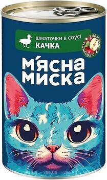Фото М'ясна Миска Утка с яблоками 415 г