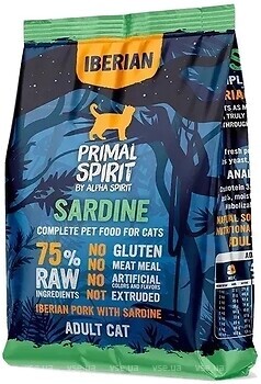 Фото Primal Spirit Adult Cat Iberian Pork with Sardine 1 кг