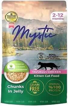 Фото Mystic Kitten Cat Food Chunks in Jelly With Chicken 85 г