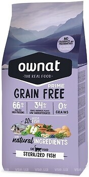 Фото Ownat Prime Grain Free Cat Sterilised Fish 8 кг