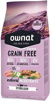 Фото Ownat Prime Grain Free Cat Sterilised Chicken & Turkey 8 кг