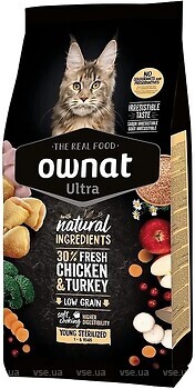 Фото Ownat Ultra Cat Young Sterilised Chicken & Turkey 8 кг