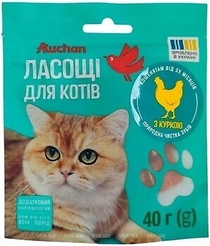 Фото Ашан Кусочки с курицей 40 г