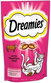 Фото Dreamies Лакомства для кошек с говядиной 60 г