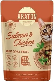 Фото Araton Adult Salmon & Chicken 85 г (ART47926)