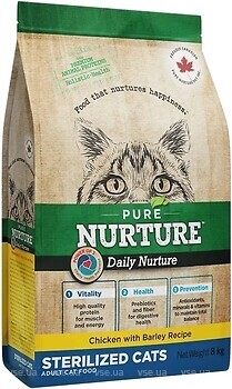 Фото Pure Nurture Cat Daily Nurture Sterilized Chicken with Barley 8 кг