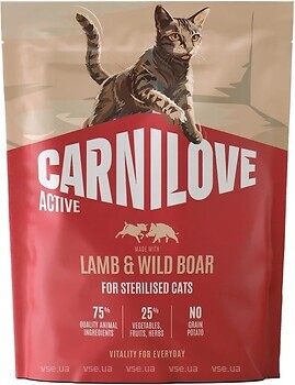 Фото Carnilove Active Lamb & Wild Boar Sterilised 400 г