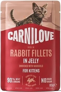 Фото Carnilove Jelly Rabbit with Marigold 85 г
