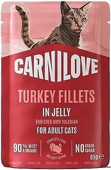 Фото Carnilove Jelly Turkey with Valerian 85 г