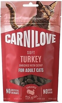 Фото Carnilove Soft Snack Turkey with Catnip 50 г
