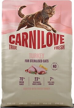 Фото Carnilove True Fresh Turkey Sterilised 2 кг