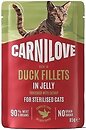 Фото Carnilove Jelly Duck with Catnip Sterilised 85 г