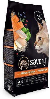 Фото Savory Kitten Fresh Salmon With Marine Fish 2 кг