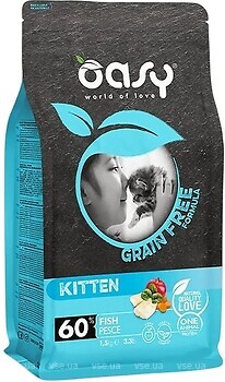 Фото Oasy Grain Free Formula Kitten Fish 1.5 кг