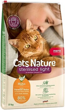 Фото Mera Cats Nature Sterilised Light Chicken 10 кг