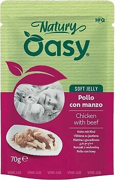 Фото Oasy Wet Natury Adult Chicken with Beef 70 г