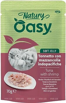 Фото Oasy Wet Natury Adult Tuna with Shrimp 70 г