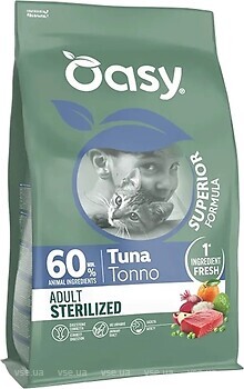 Фото Oasy Dry Cat Superior Adult Sterilized Tuna 300 г