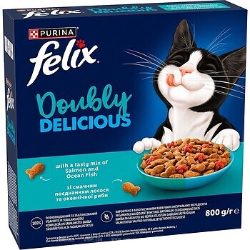 Фото Felix Doubly Delicious с лососем и океанической рыбой 800 г