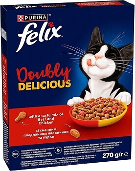 Фото Felix Doubly Delicious с говядиной и курицей 270 г