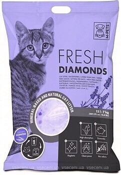 Фото M-Pets силикагелевый Fresh Diamonds Lavender 15 л (7 кг)