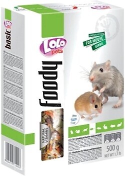 Фото Lolo Pets Foody Корм для мышей и песчанок 500 г (LO-71400)