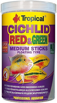 Фото Tropical Cichlid Red & Green Medium Sticks 250 мл, 90 г (63724)