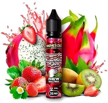 Фото Marwelous Brew New Salted Dragon Fruity Strawberry Kiwi Питайя + клубника + киви 35 мг 30 мл